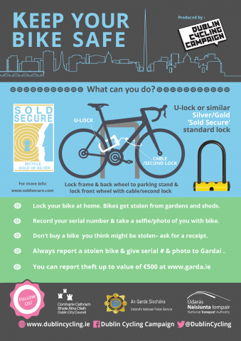 Spend money on a bicycle lock or pay the price Dublin Cycling